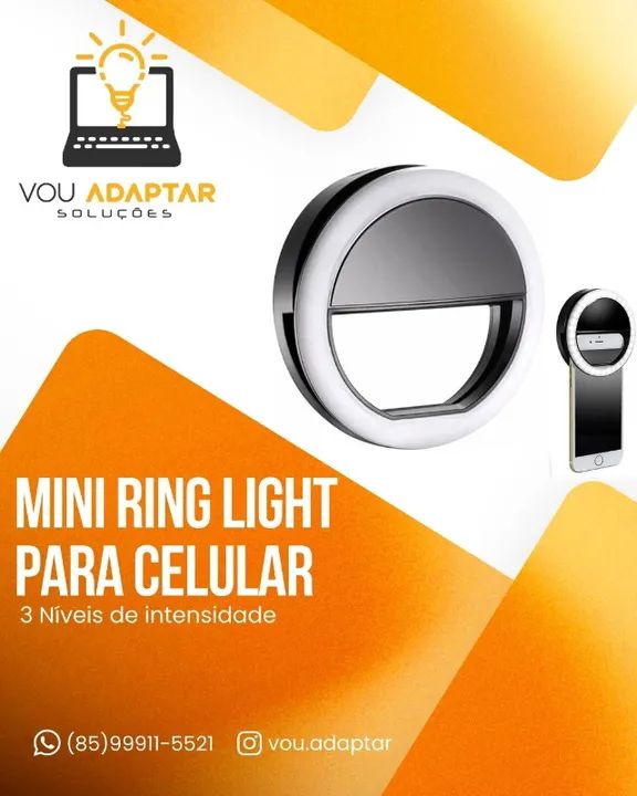Mini Ring Light Clip-Selfie para Smartphone celular