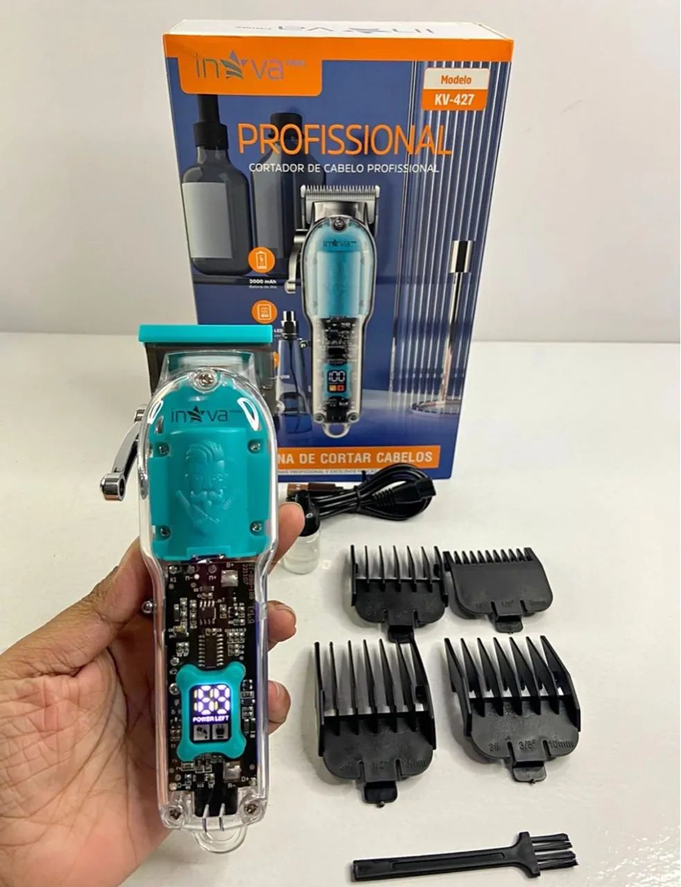 Máquina de Cortar Cabelo Profissional Inova KV-427