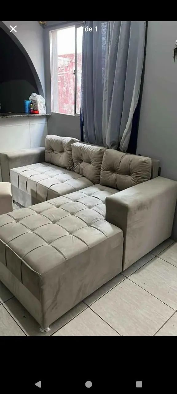 Sofá cheisse 3 Lugares entrega grátis  - Foto 3