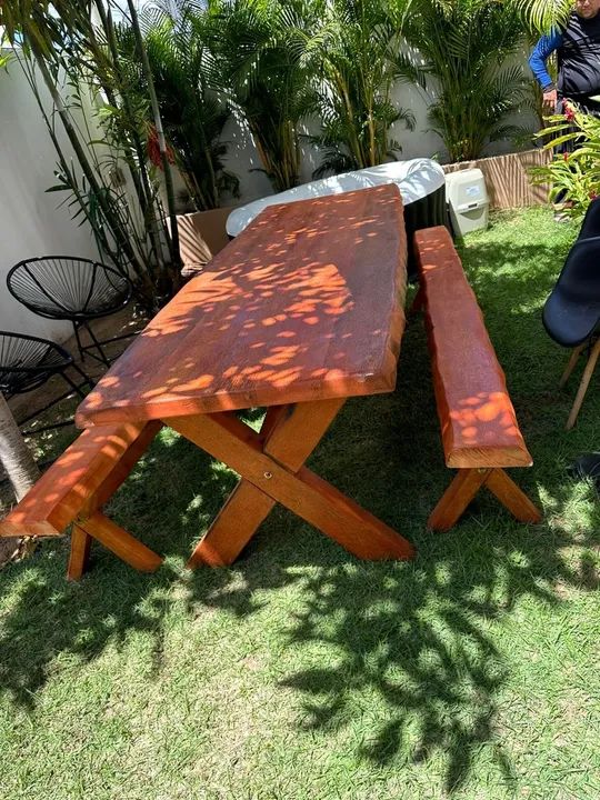 Mesa em madeira rústica  - Foto 4