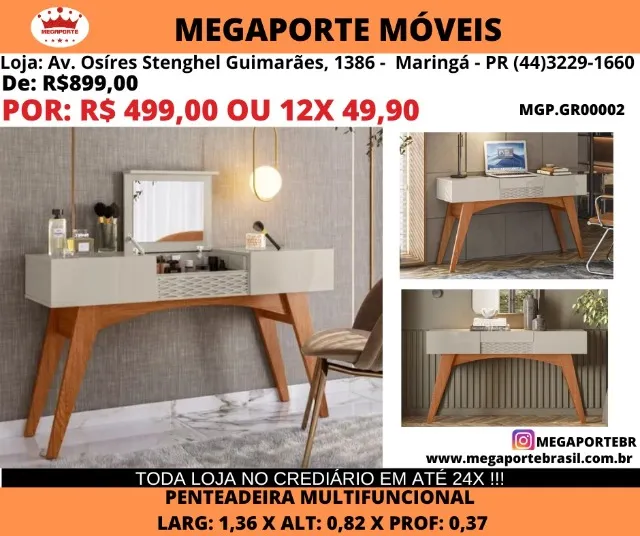 Penteadeira Multifuncional 3 em 1
