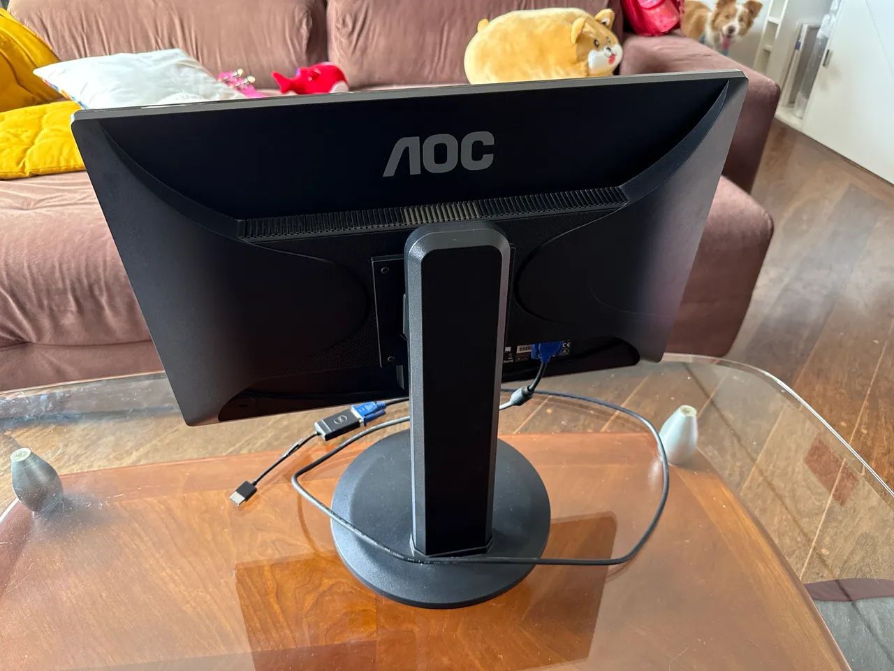 Monitor AOC 21,5? LED Full HD ? com base ajustável e cabos - Foto 2