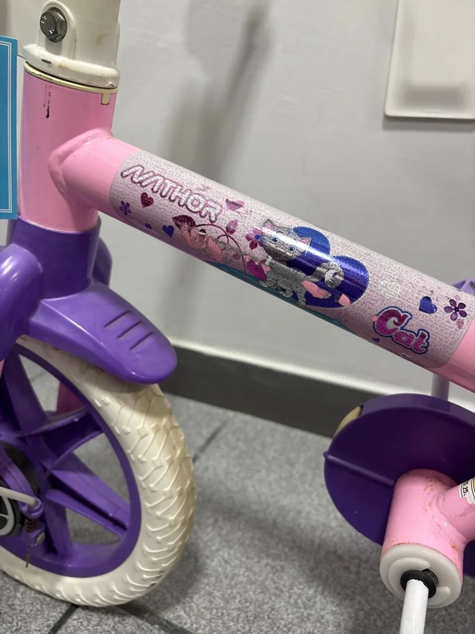Bicicleta Infantil Rosa e Roxa - Foto 4