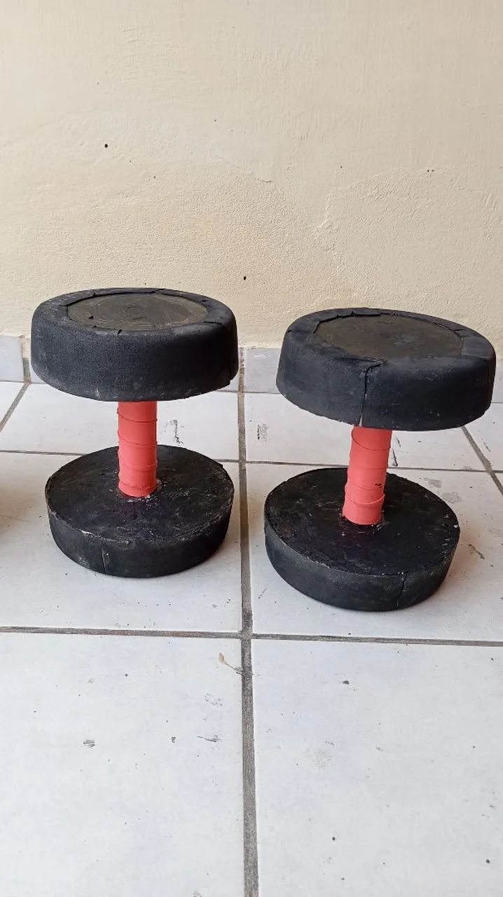 Vendo KIT de Halteres artesanal feitos de CONCRETO - (CIMENTO) REVESTIDOS EM EVA - Foto 3
