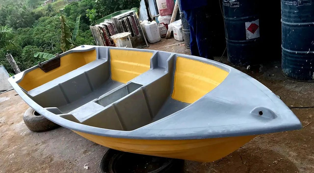 Barco de fibra 3,50m com Nota fiscal e laudo do engenheiro garantia de 5 anos  - Foto 4