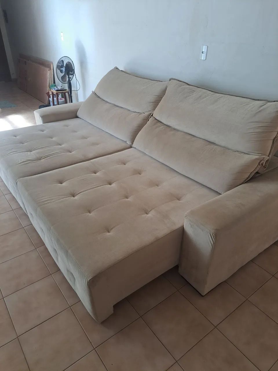 Sofá retrátil e reclinavel 2,90 m (PAGUE PARCELADO PELA OLX E RETIRE PESSOALMENTE) - Foto 2