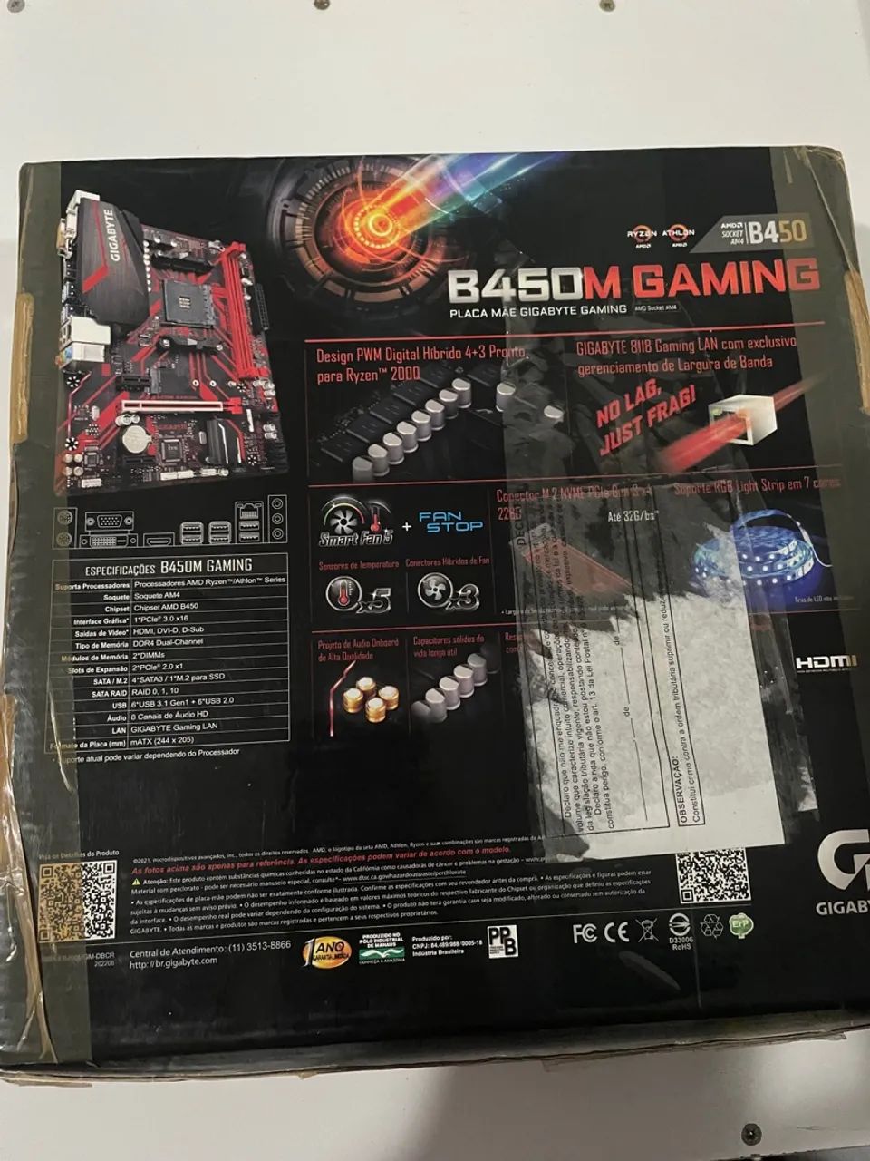 Placa-Mãe Gigabyte B450M Gaming - Foto 3