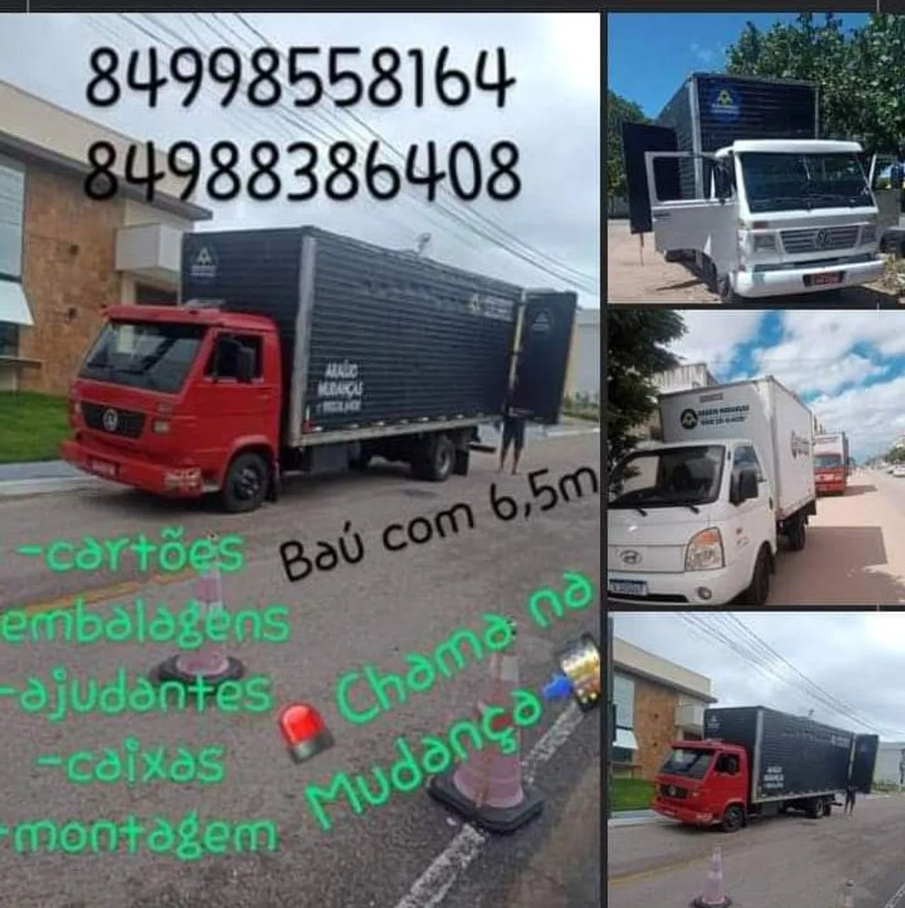 Caminhão Baú 6,5m - Mudanças
