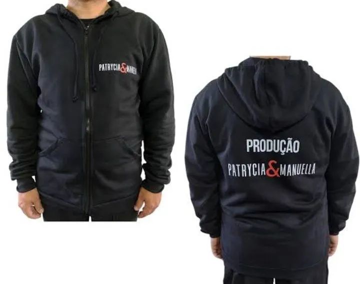 Kit 5 Moletons com Zíper Masculinos Personaluzados Algodão - Foto 2