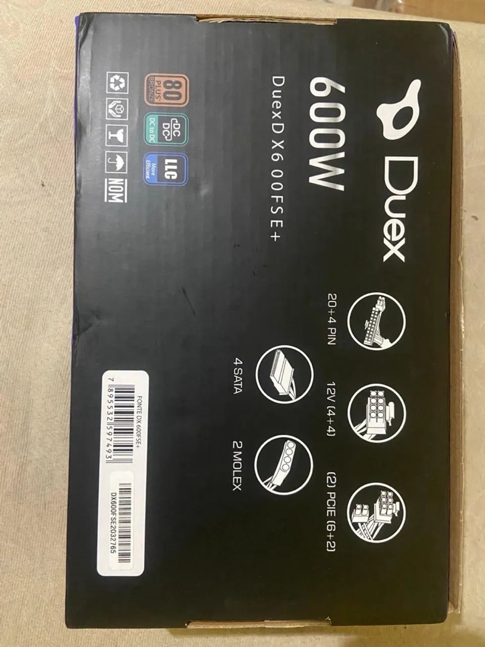 Fonte Duex DX, 600, 600W 80 PLUS BROZE - Foto 4