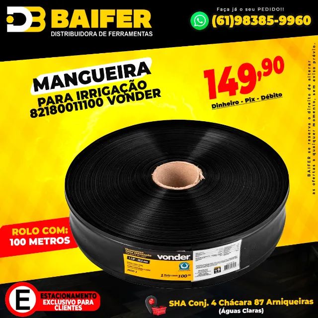 Mangueira Para Irrigação Rolo Com 100 Metros *00 Vonder