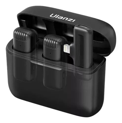  Microfone Lapela Ulanzi J12 sem fio para iPhone Ate  14 com 2 microfones Microfone Lapela