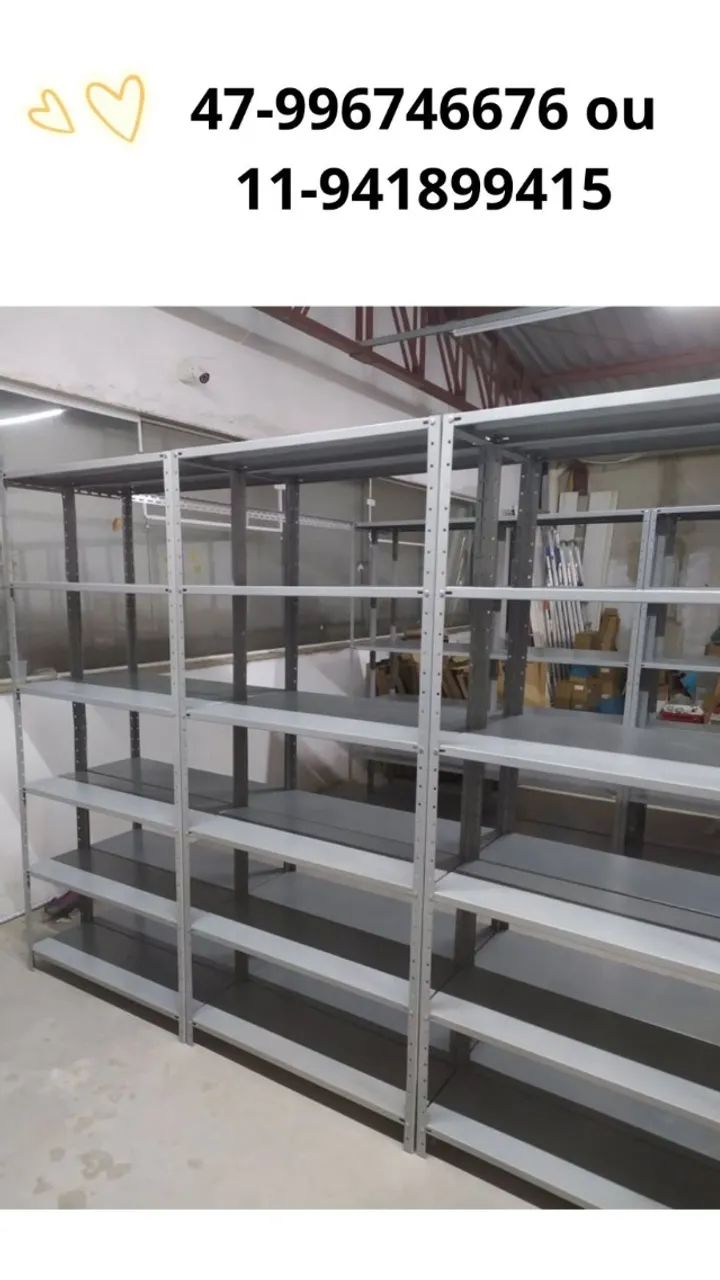 Gray Steel Shelving Unit