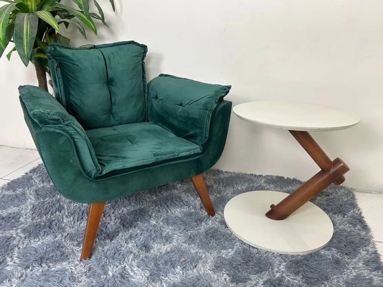 Poltrona Confortável Luna Veludo- Produto Novo Entrega Rápida - Foto 4
