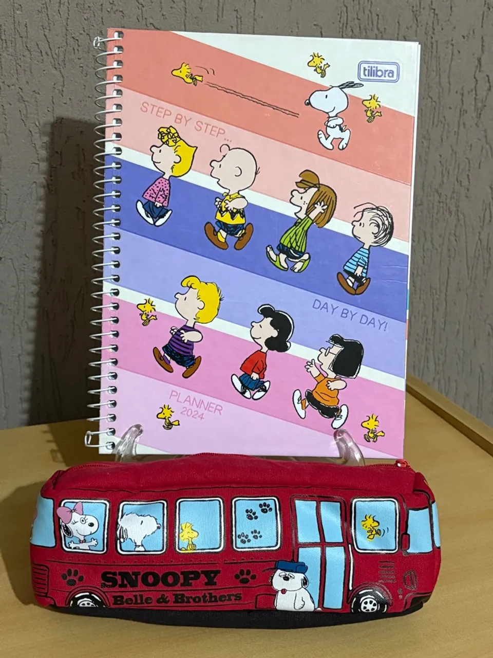 Snoopy Kit Planner 2024 + Estojo Onibus