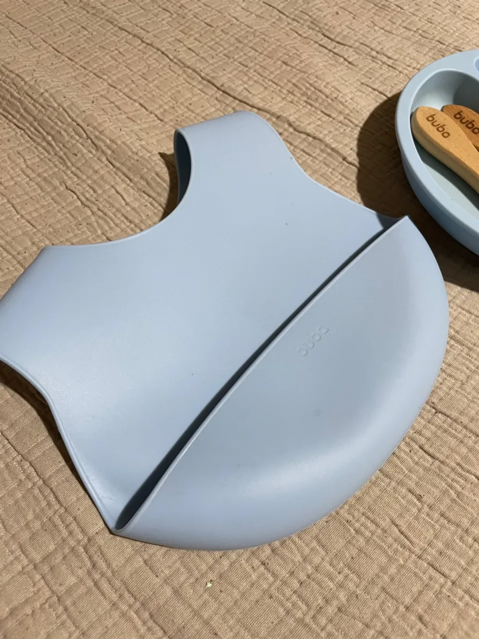 Kit Buba - Babador de Silicone + Talheres e prato