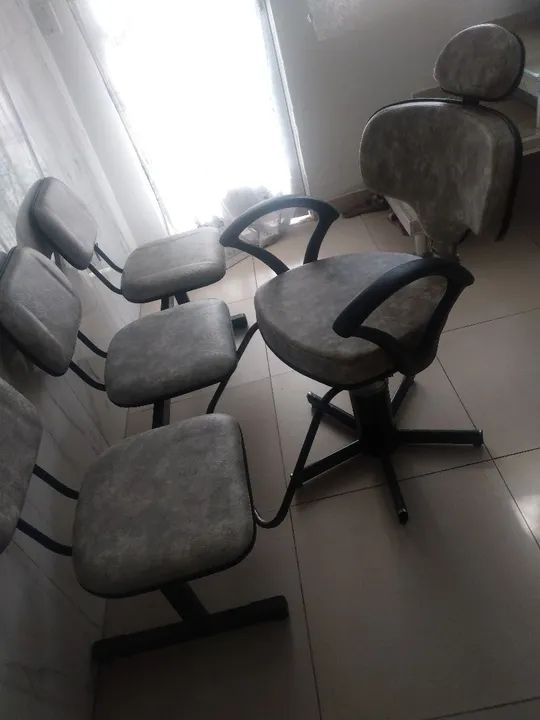 Cadeiras de salão de beleza - 4 peças - Foto 2