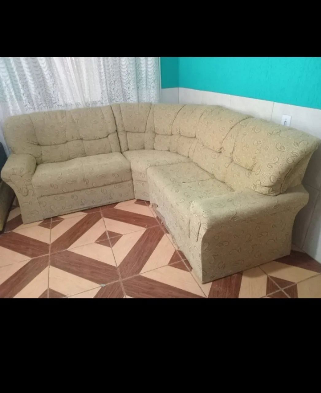 Sofá de canto 5 lugares, usado, bom estado. - Foto 2