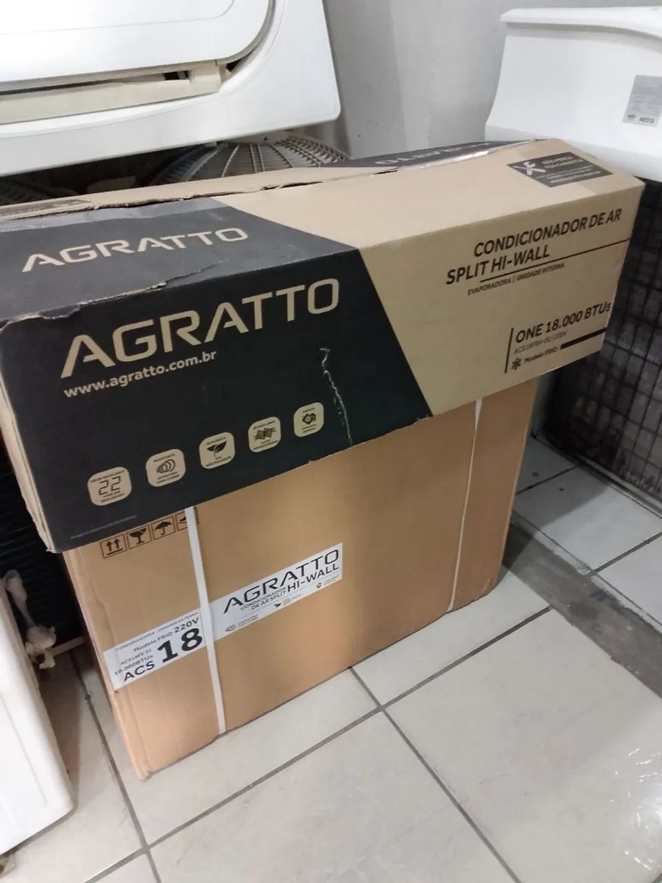 Ar condicionado Agratto 18.000 btus novo