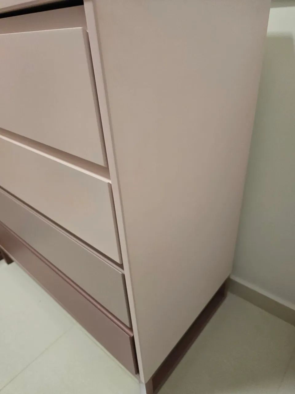 Cômoda Infantil 4 Gavetas Rosa - Foto 3