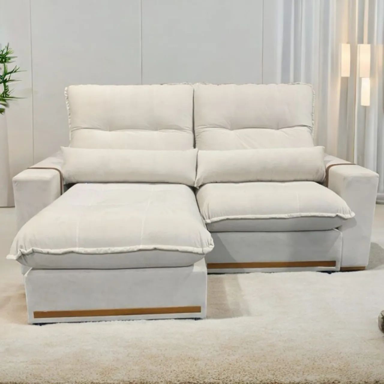 Sofá Retrátil e Reclinável Hórus 2,00 cm Pronta Entrega 