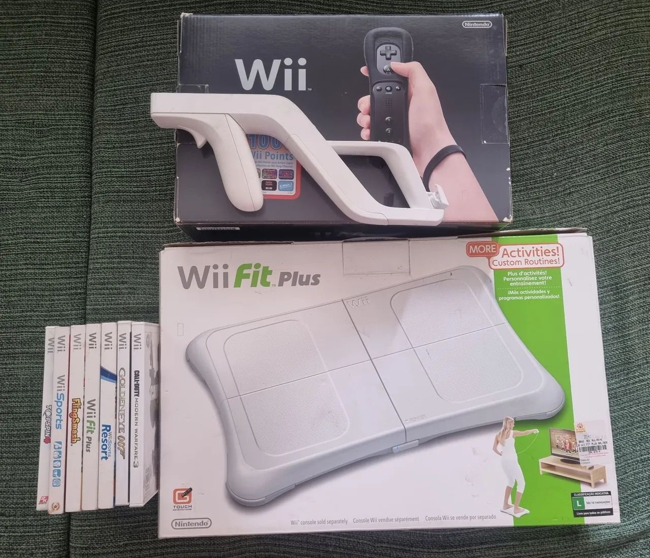 Console Wii + Wii fit plus + 7 jogos e Wii zarpper original