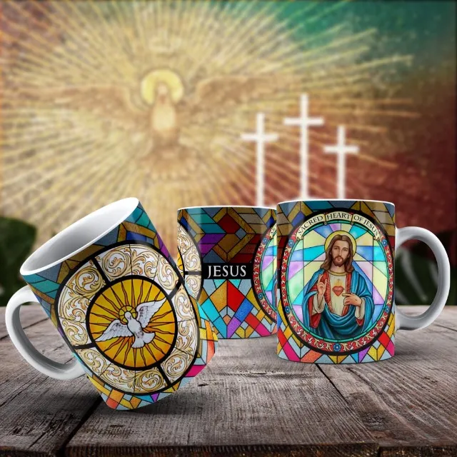 caneca porcelana jesus