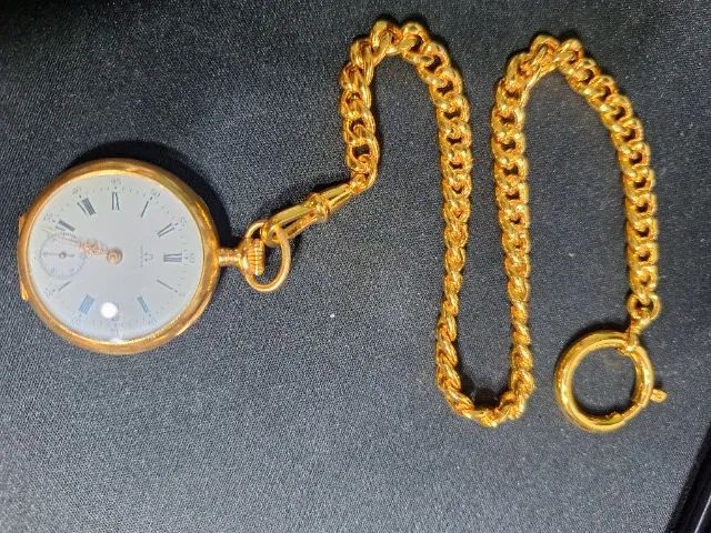 RELÓGIO DE BOLSO OMEGA GRAND PRIX PARIS 1900 EM OURO 18K - Foto 6