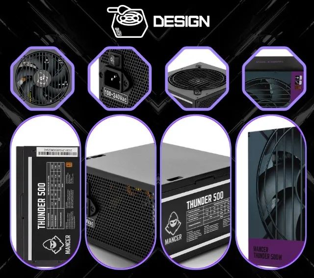 Fonte 500W Thunder - 80 Plus Bronze PFC Ativo - Foto 4