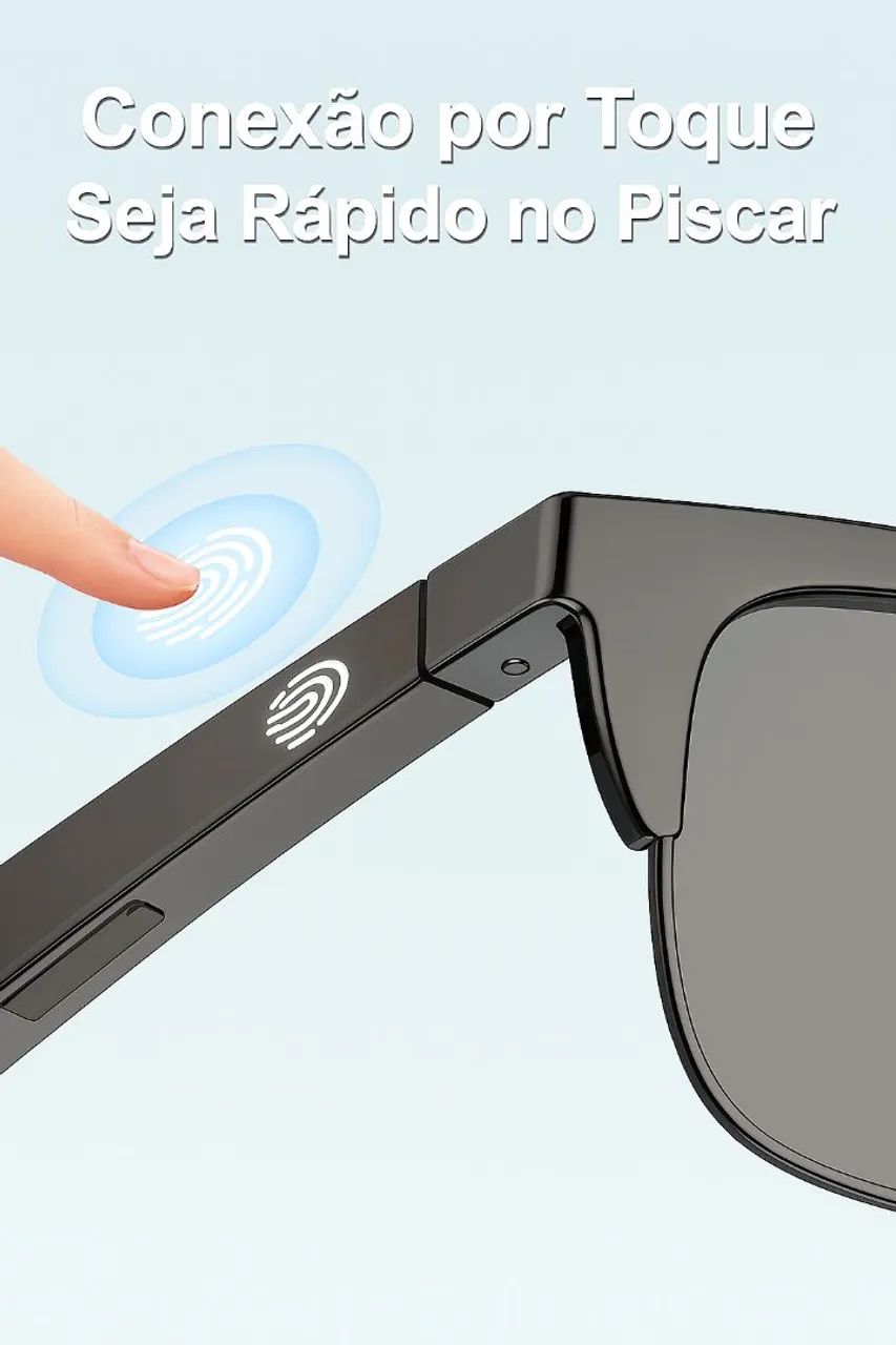 ÓCULOS INTELIGENTE com SOM, BLUETOOTH - LENTE HD - Foto 4