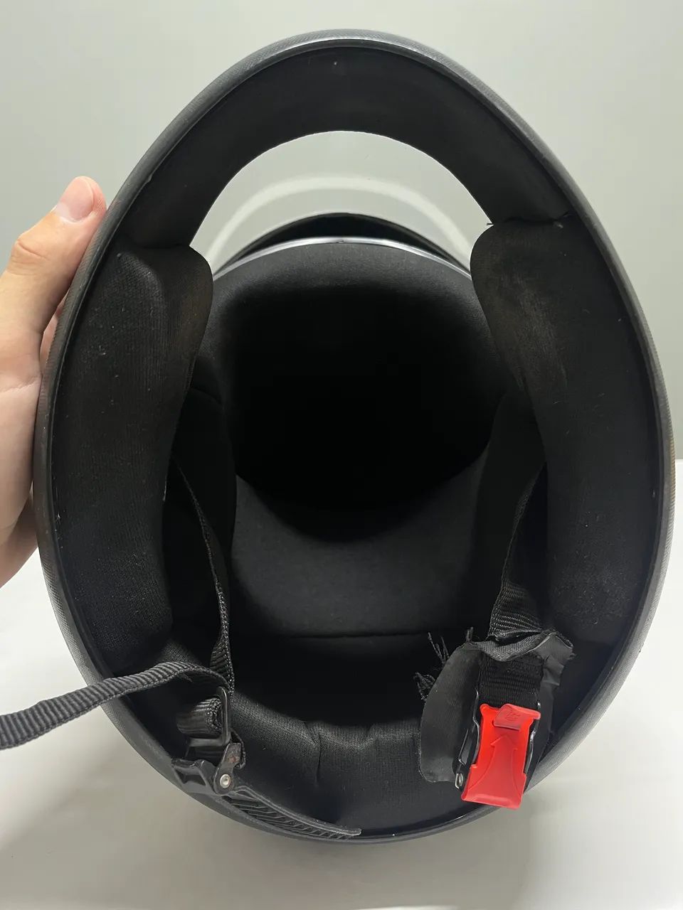 Capacete EBF preto e vermelho - Foto 3
