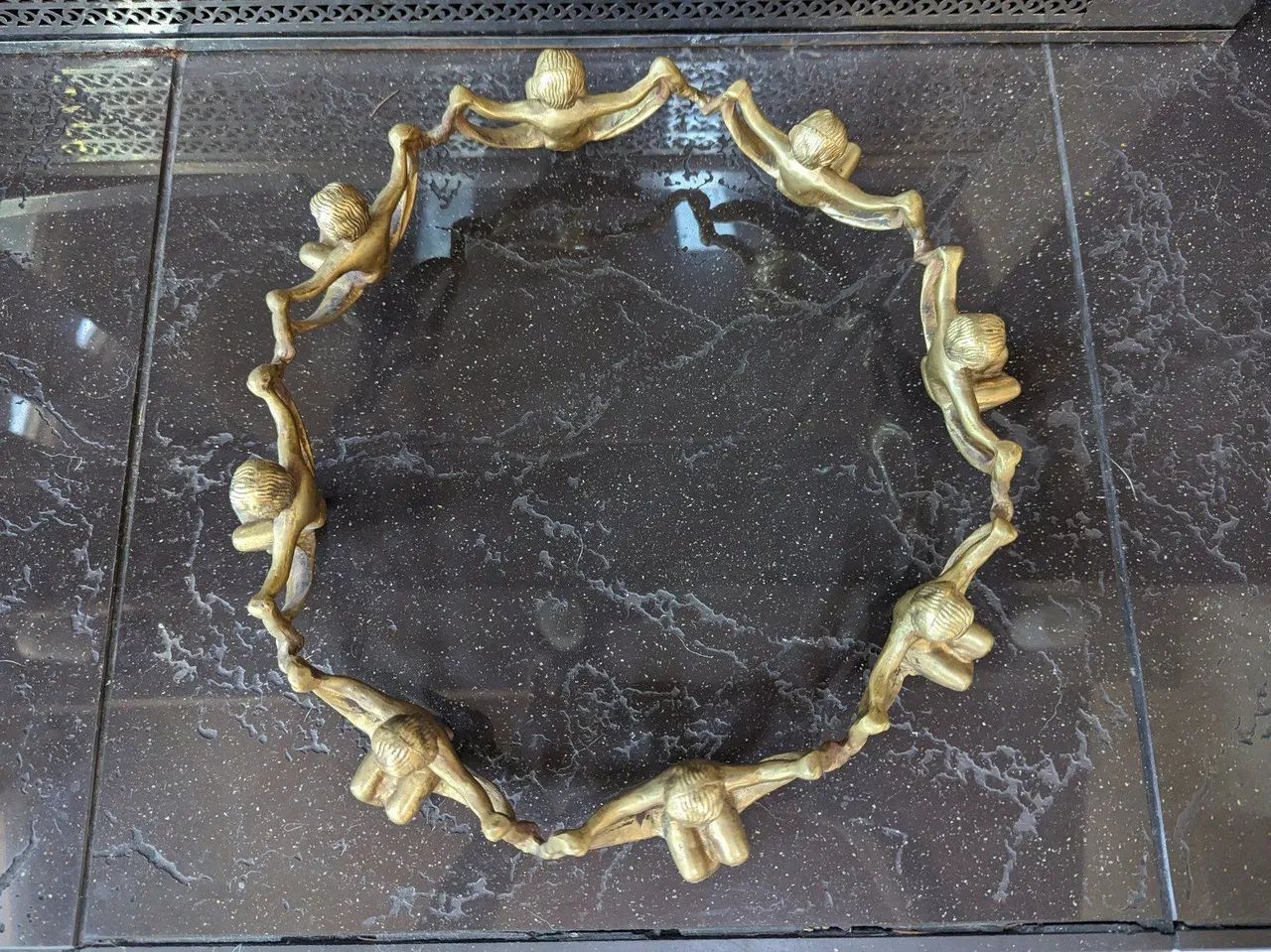 Suporte de Tigela Art Nouveau em Bronze - Foto 4
