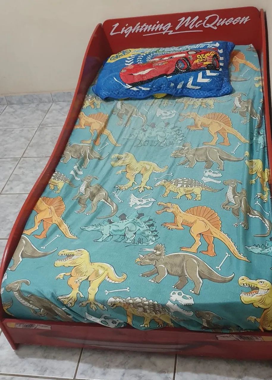 Cama infantil carro relâmpago mcqueen  - Foto 2