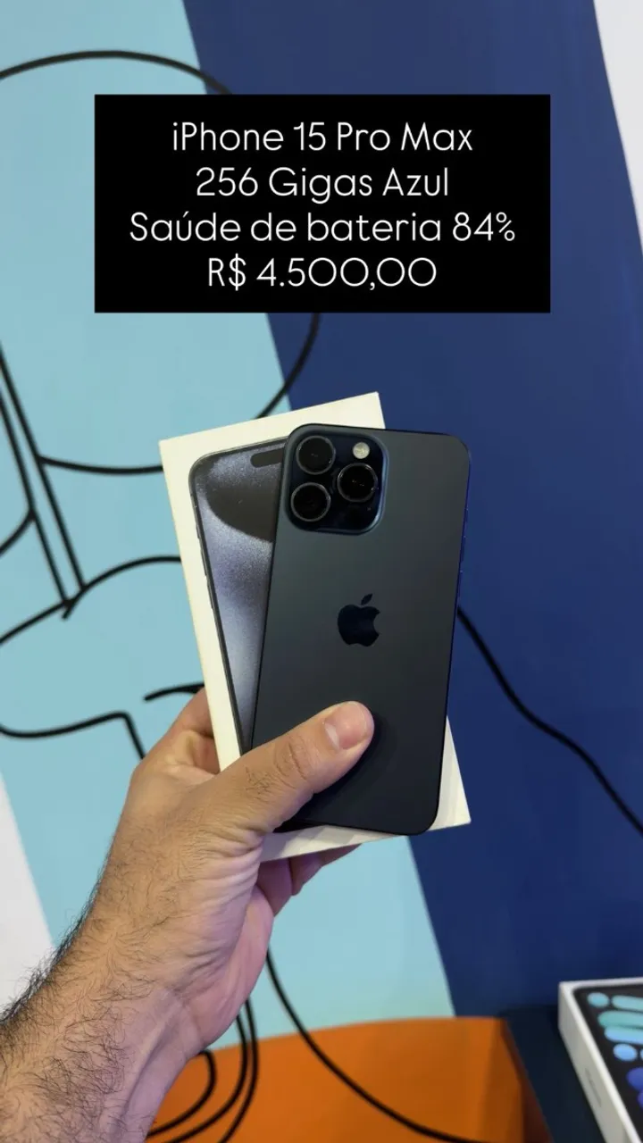 iPhone 14 Pro Max 256GB Grafite Saúde de bateria 89% R$ 4.950,00