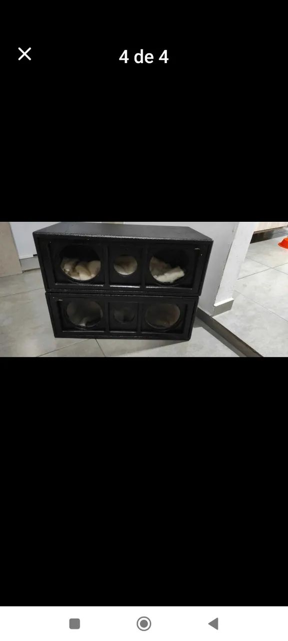 caixas gabinete som altomotivo  2x8 polegadas 2 unidades naval - Foto 4