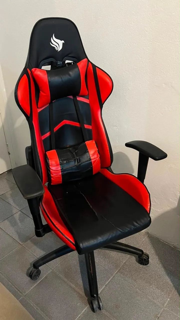 Cadeira Gamer Reclinável com Apoio Lombar e Cervical - Foto 5