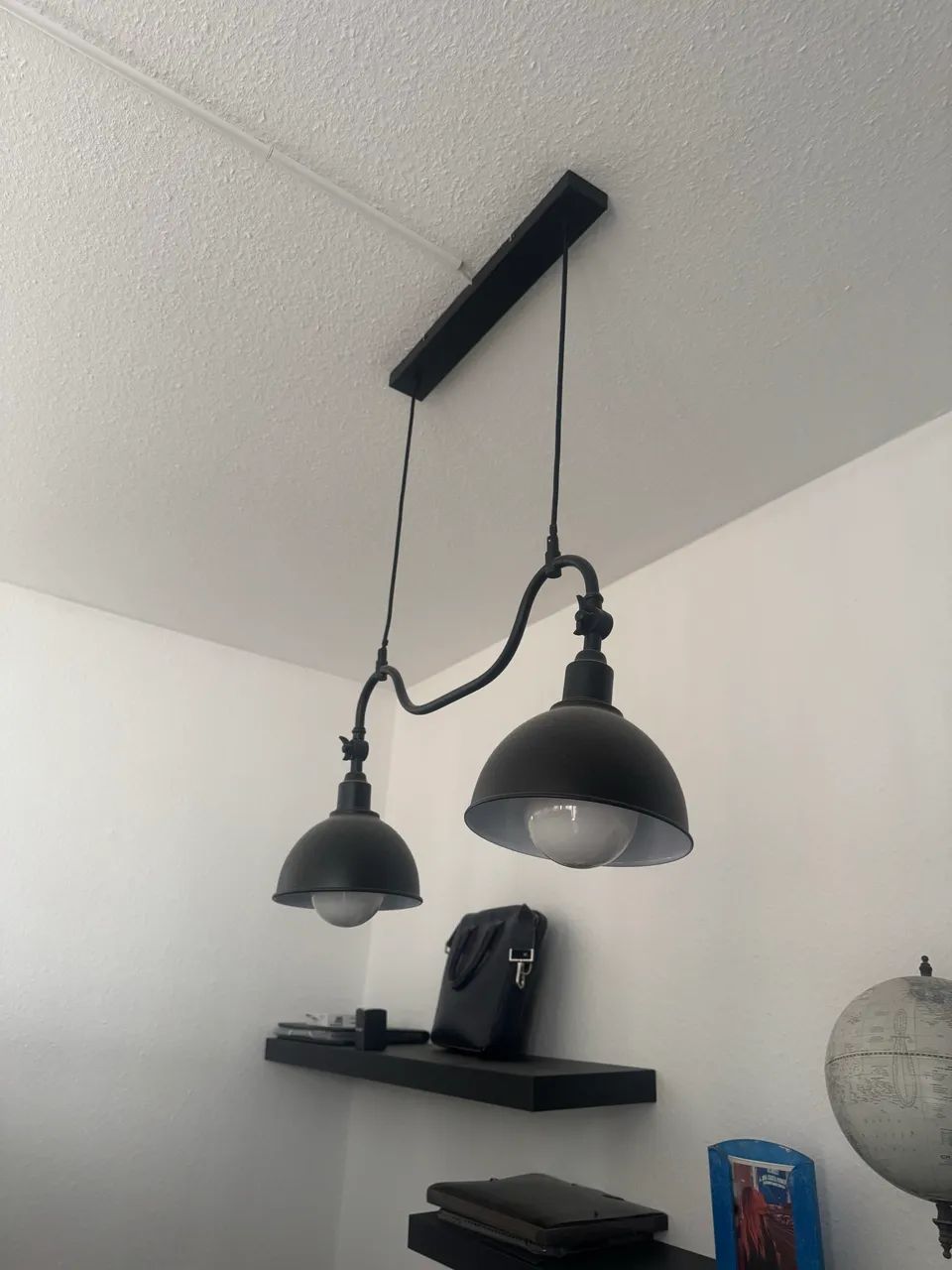 Luminária lustre preta ótima qualidade! - Foto 2