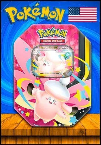 Pokémon TCG Mega Moonlit Tin(Lata Mega Luar) com Mega Clefable EX