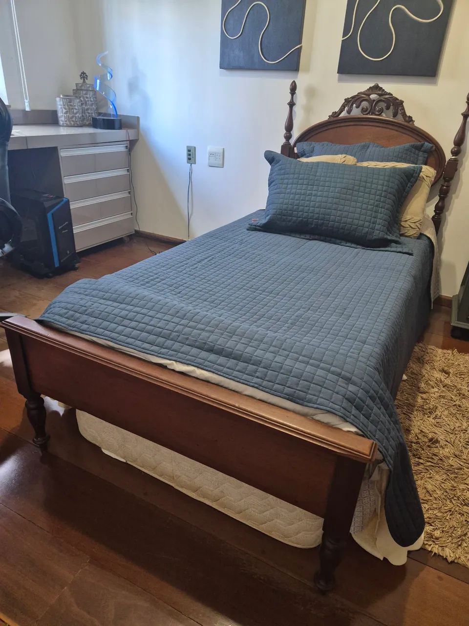 Cama vintage clássica madeira - Foto 2