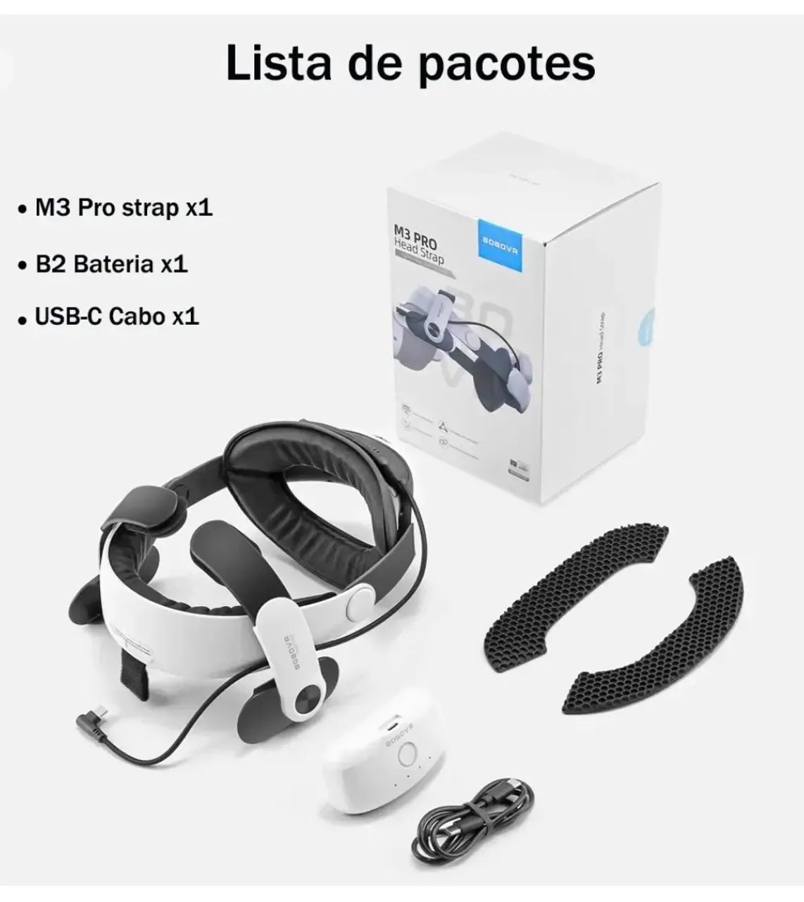 Meta Quest 3 512GB + BOBOVR M3 Pro - Periféricos e Acessórios de