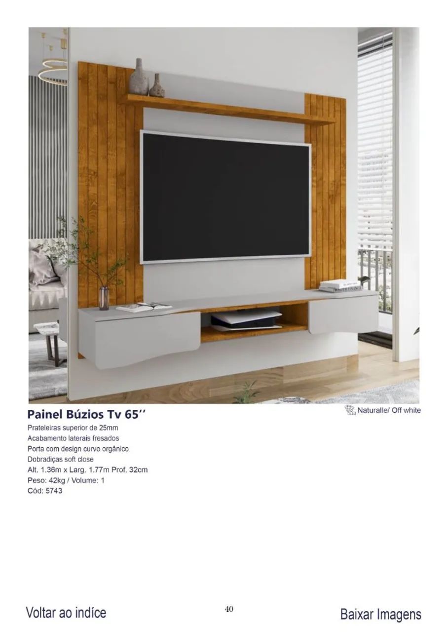 PAINEL BÚZIOS P/ TV ATE 65 POLEGADAS 