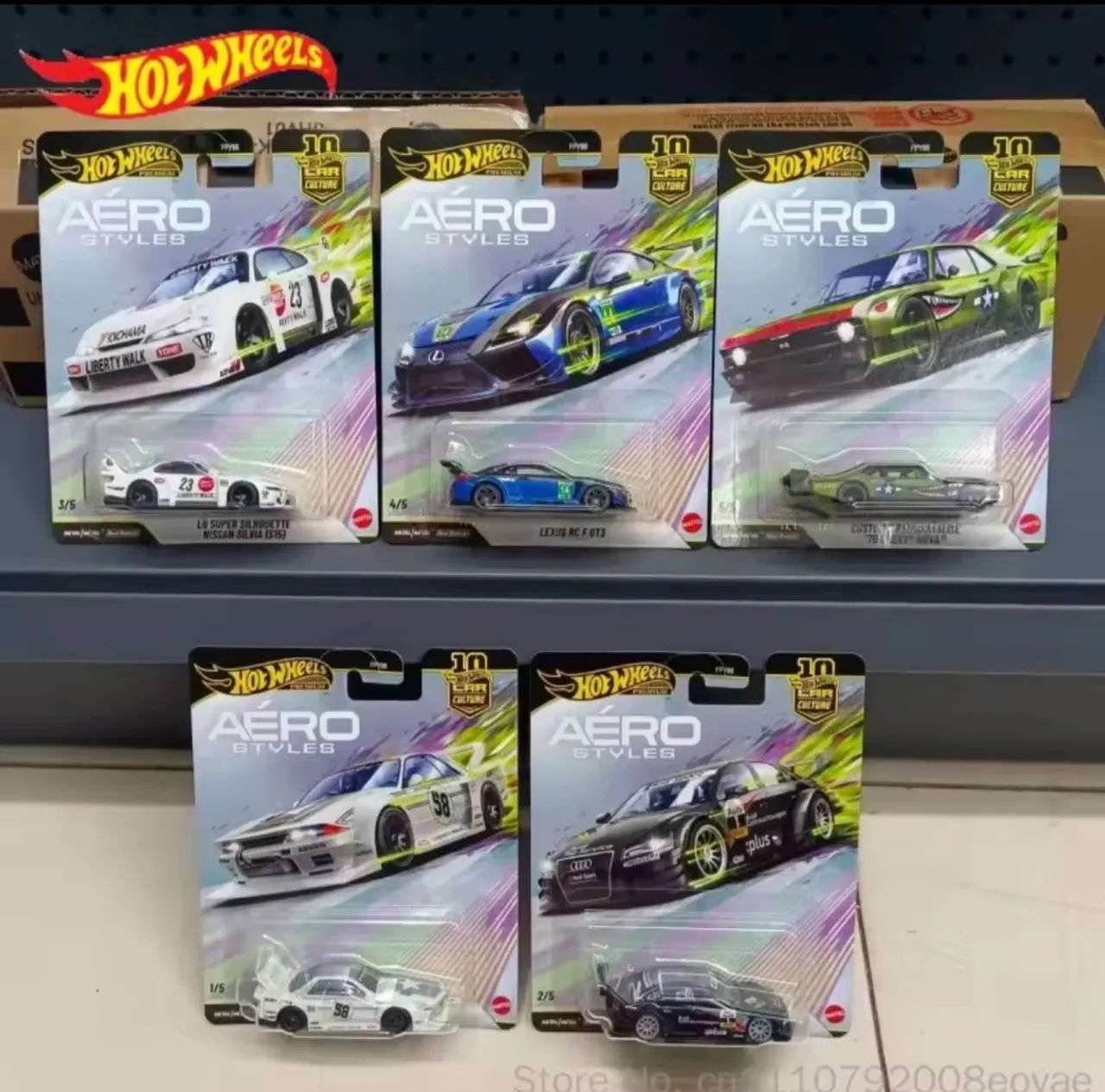 Set Hot Wheels Aero Styles.