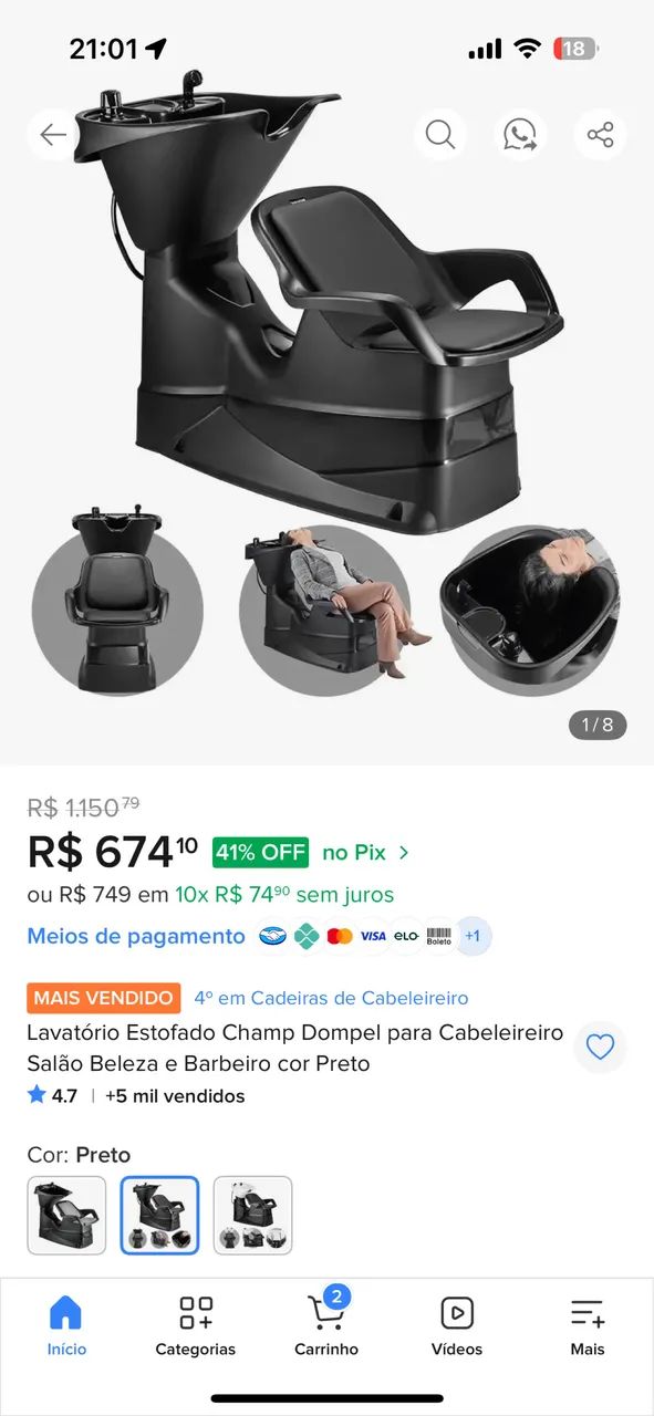 Lavatório para Cabeleireiro Salão Beleza  - Foto 2