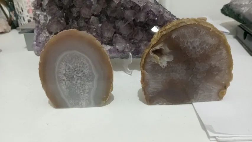 Cristal de amentista e duas ágatas - Foto 5