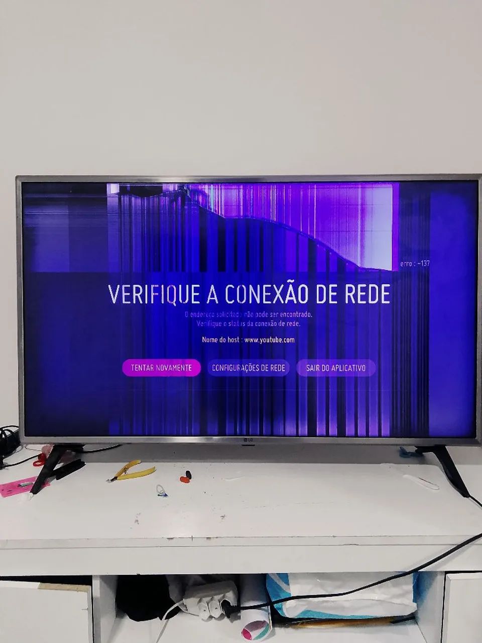 Tv LG 43 polegadas 4k com defeito  - Foto 2