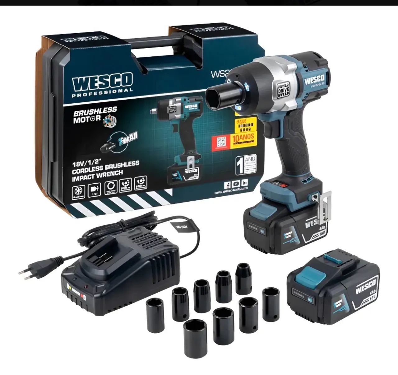 Chave De Impacto Wesco WS2392K2 - Ferramentas de Construção