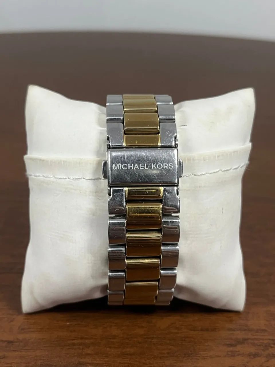 Relógio Michael Kors Cronógrafo Bicolor Azul Original - Foto 5