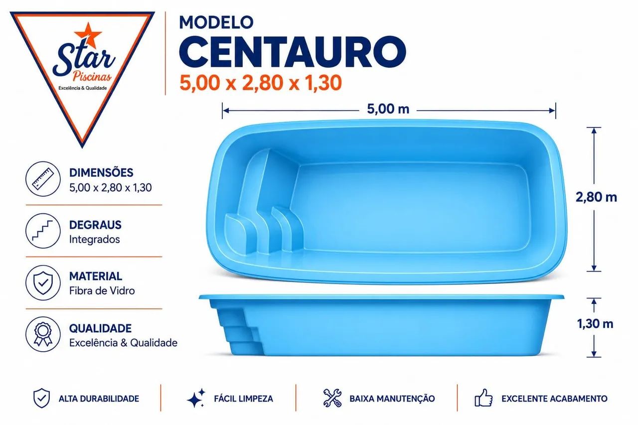 Piscinas de fibra completas e instaladas com deck de brinde  - Foto 4
