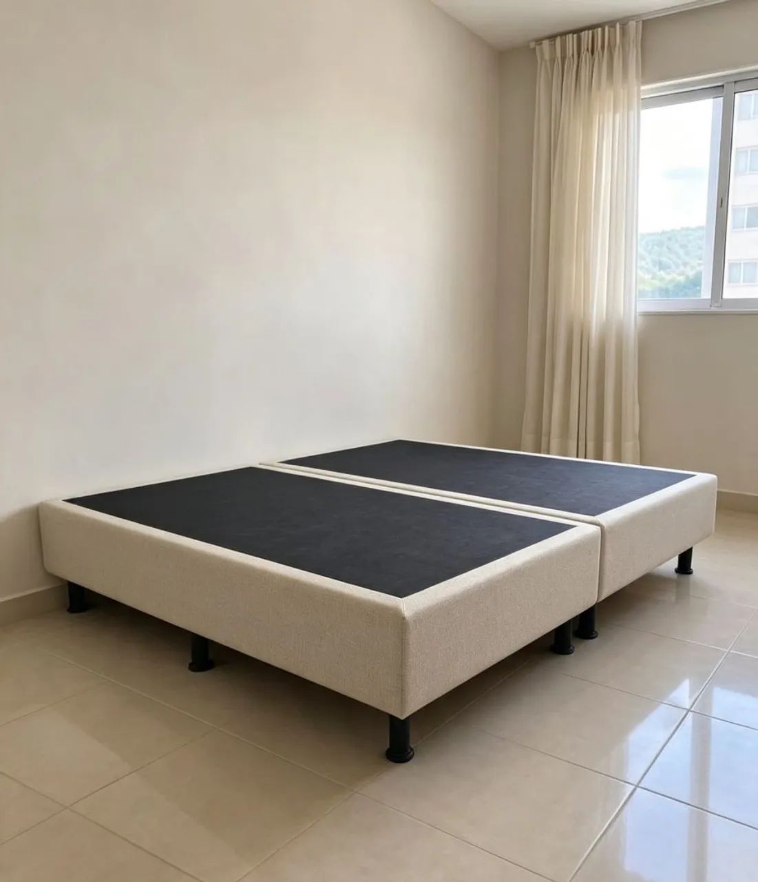 Cama Box base Queen em LINHO.Entrego 