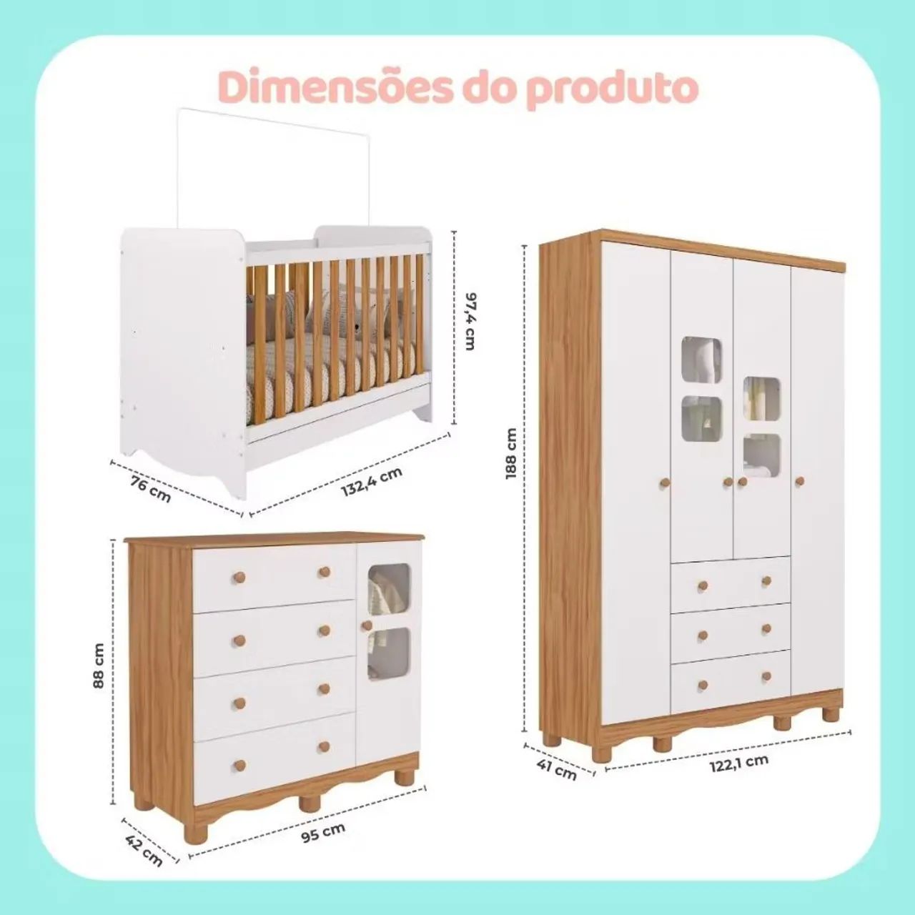 Quarto completo de bebê NOVO. (MDF) - Foto 2